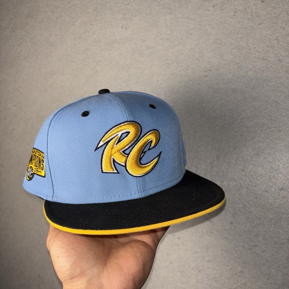 New Era Men's 59FIFTY Fitted Hat 7 7/8 RC Quakes Blue Black Cap Champions